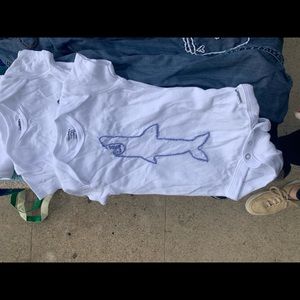 ‘Baby Shark’ Hand Embroidered Onsie